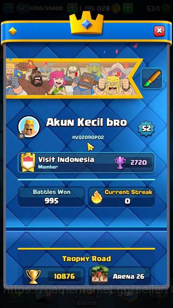 Clash Royale Accounts Lv 52|Trophy 10876|KTL 14|Limited Skin|Card 119|4 image 2