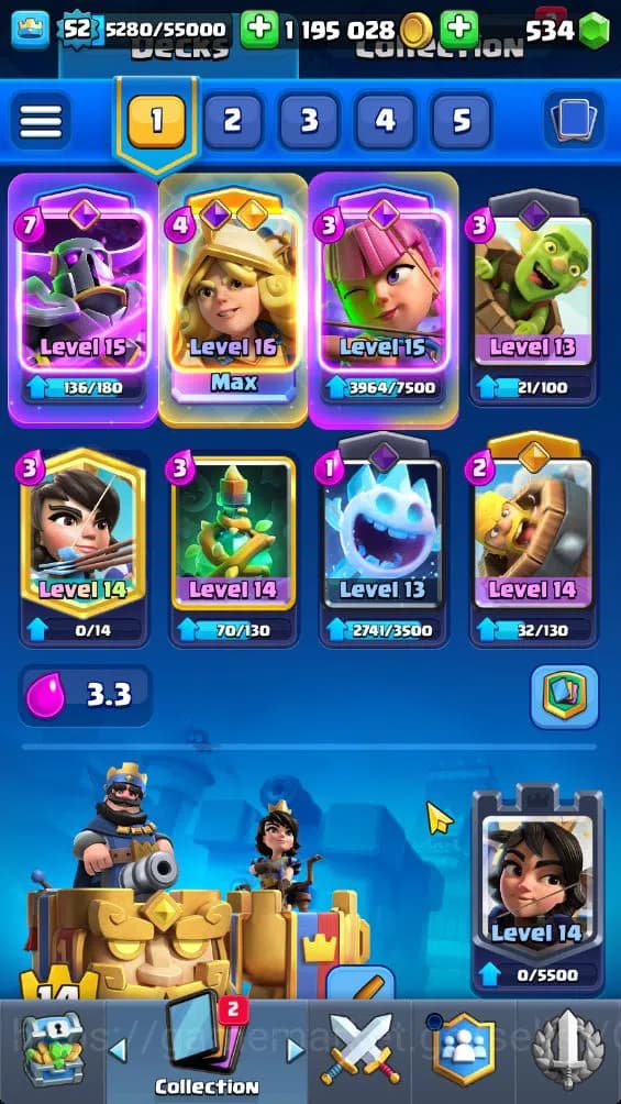 Clash Royale Accounts Lv 52|Trophy 10876|KTL 14|Limited Skin|Card 119|4 image 4