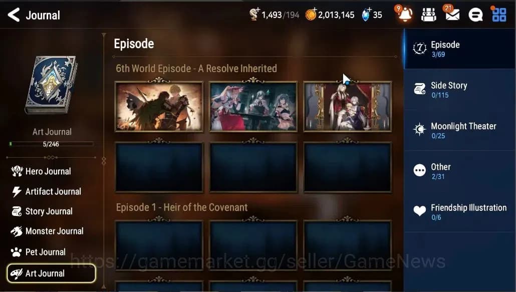 Epic Seven Accounts GLOBAL UNVERIF|New Era|Starter|2 ML (AShadow, Zio) image 9