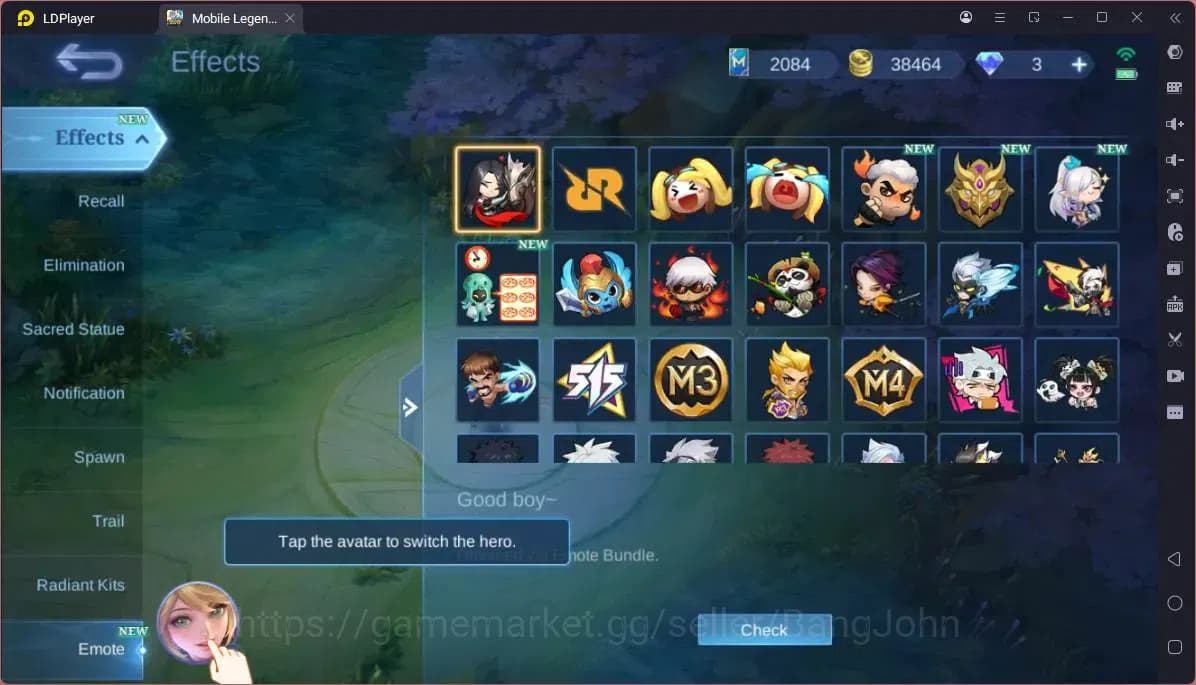 Mobile Legends: Bang Bang Accounts GLOBAL Hero 75 Skin 89|CC Natalia|Naruto Vale|Ligh image 5