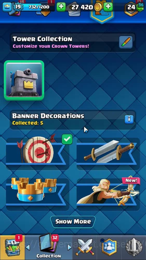Clash Royale Accounts Lv 19|Trophy 3186|KTL 8|Limited Skin|Card 55| 2 EV image 12