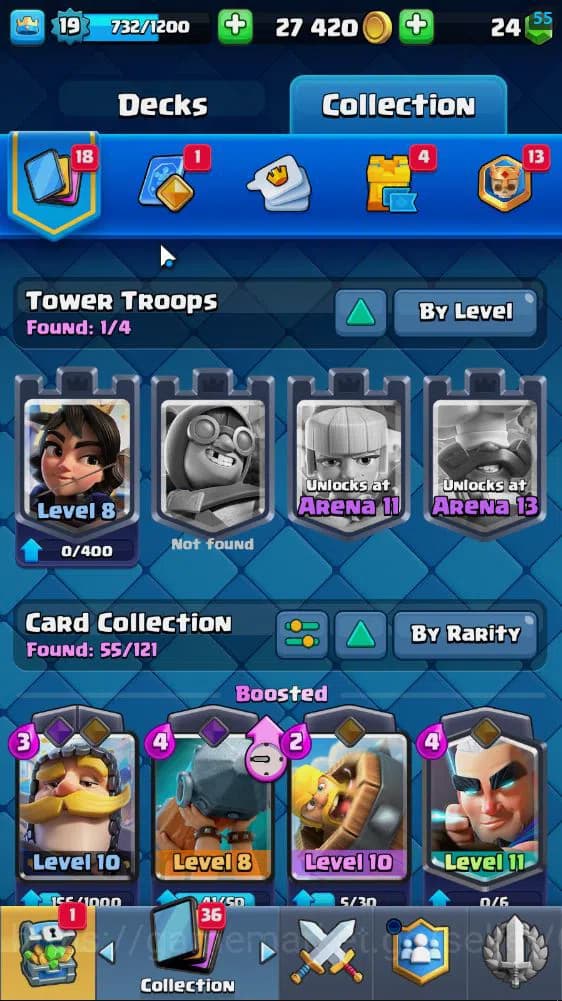 Clash Royale Accounts Lv 19|Trophy 3186|KTL 8|Limited Skin|Card 55| 2 EV image 4