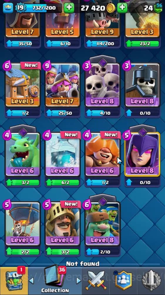 Clash Royale Accounts Lv 19|Trophy 3186|KTL 8|Limited Skin|Card 55| 2 EV image 9