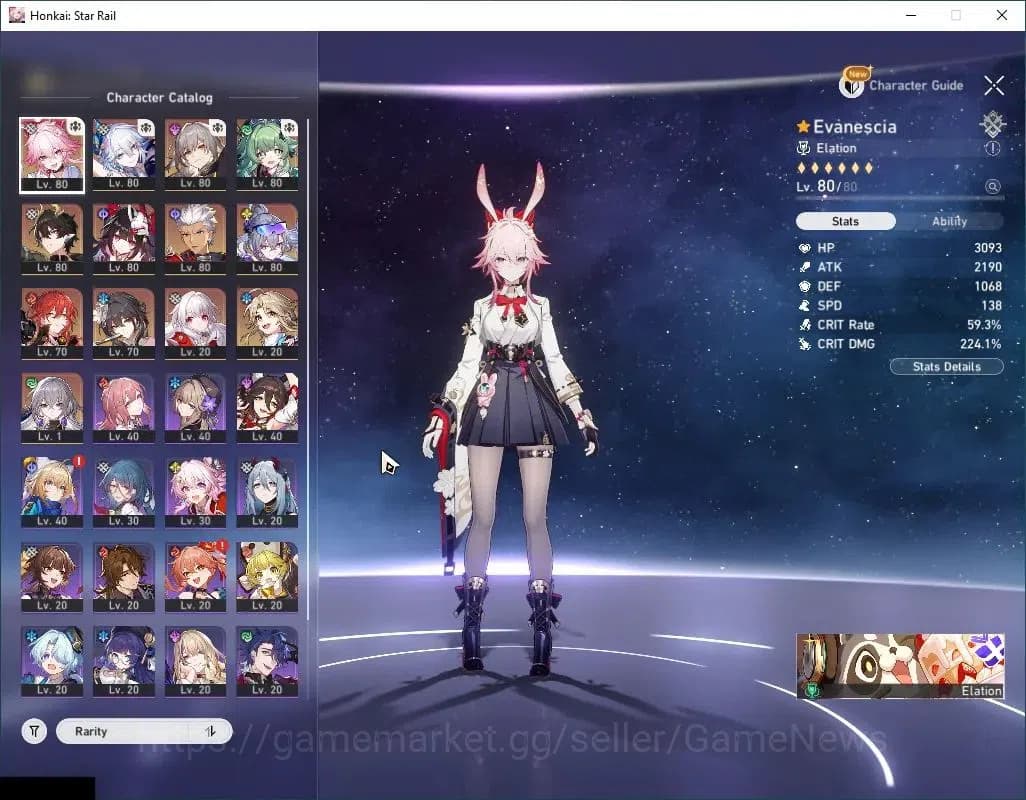 Honkai Star Rail Accounts Asia|TL 66|8 Limited|Yao Guang E1+Sign,Evanescia,S image 4