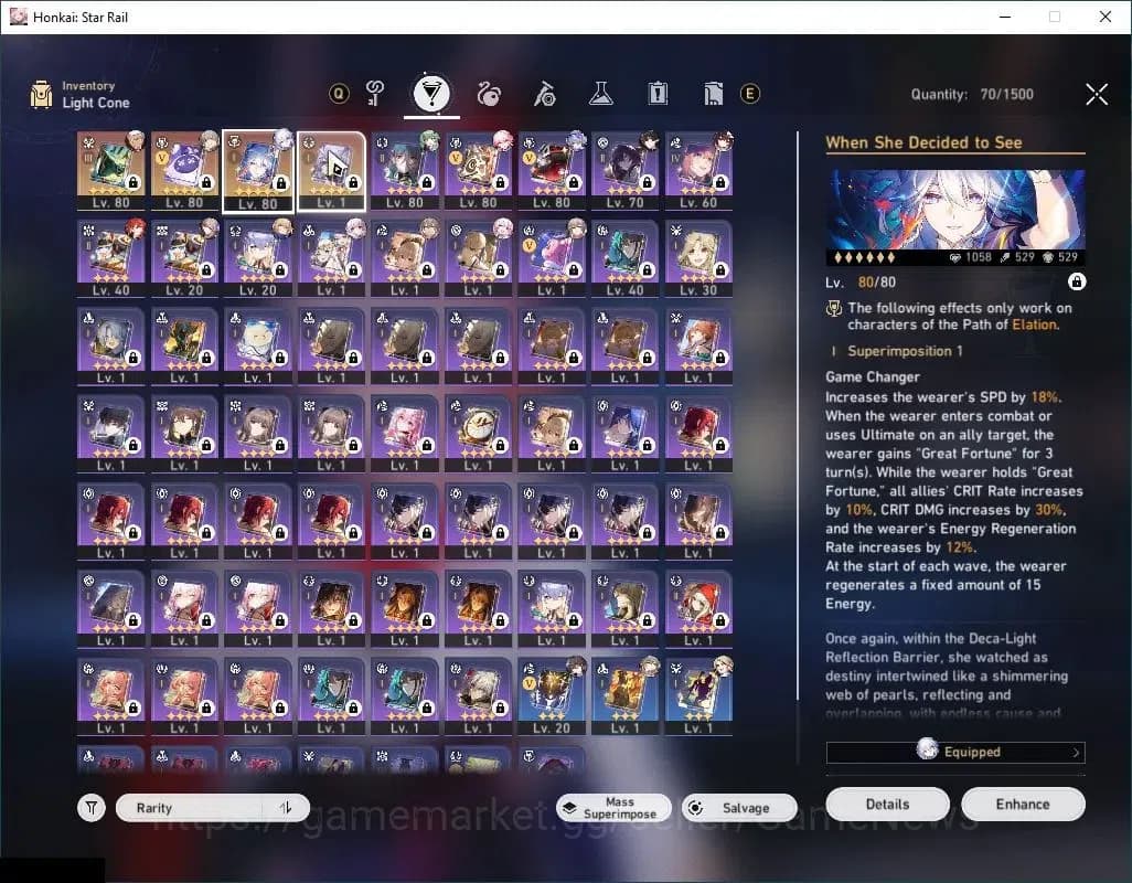 Honkai Star Rail Accounts Asia|TL 66|8 Limited|Yao Guang E1+Sign,Evanescia,S image 6