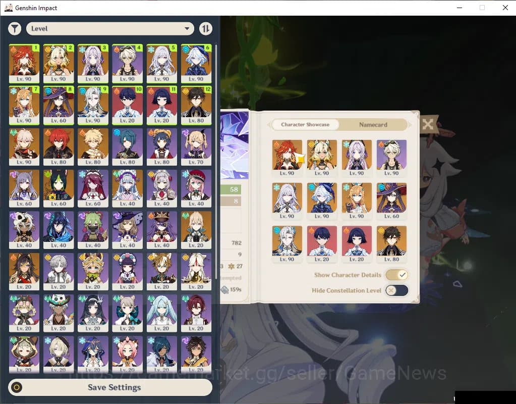 Genshin Impact Accounts ASIA|AR 58|PrimeTeam Skirk|9Limited+7(*5Wep)|(Mavu image 1