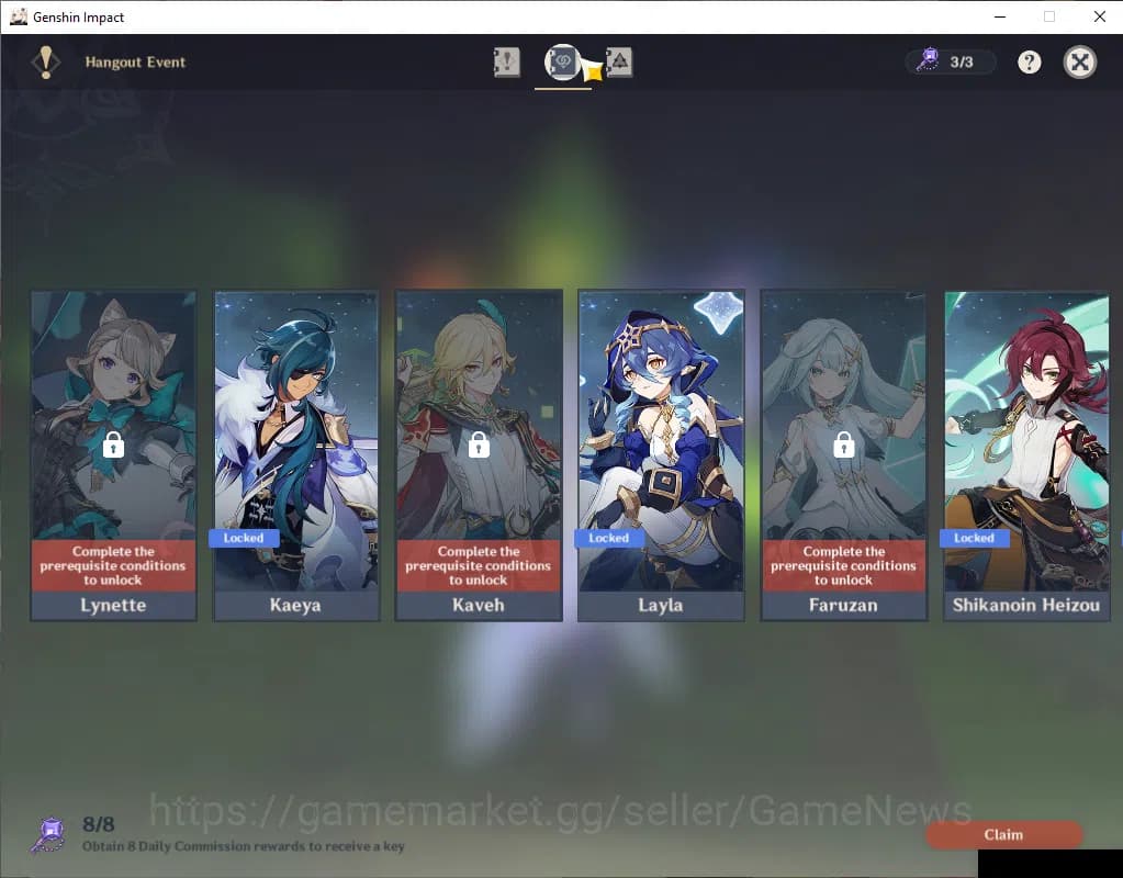 Genshin Impact Accounts ASIA|AR 58|PrimeTeam Skirk|9Limited+7(*5Wep)|(Mavu image 13