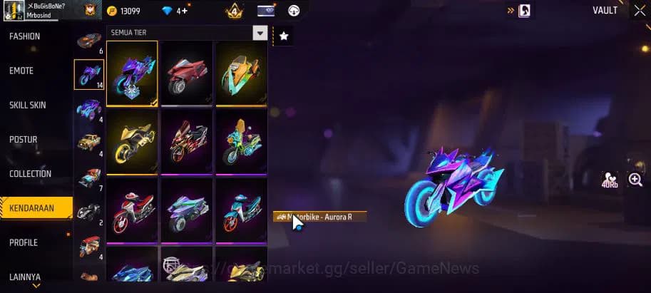 Free Fire Accounts Indonesia|M1887 Sterling Conqueror Lv7|AK47 Blue F image 3