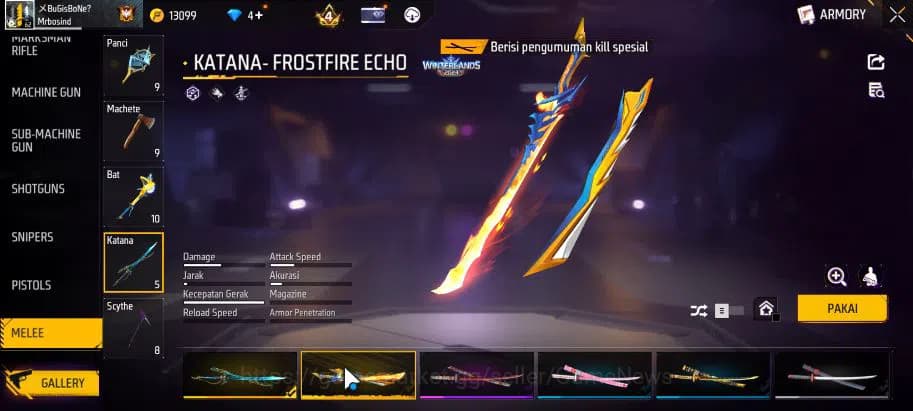 Free Fire Accounts Indonesia|M1887 Sterling Conqueror Lv7|AK47 Blue F image 9