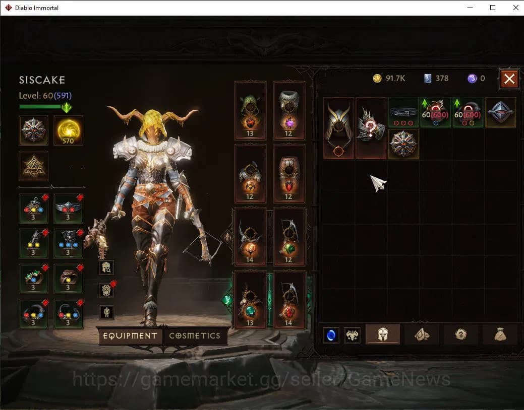 Diablo Immortal Accounts SEA-Vasily|Can,t move server|Lv60(591)|Demon Hunte image 4