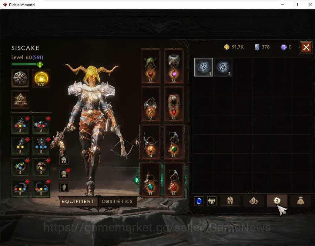 Diablo Immortal Accounts SEA-Vasily|Can,t move server|Lv60(591)|Demon Hunte image 6