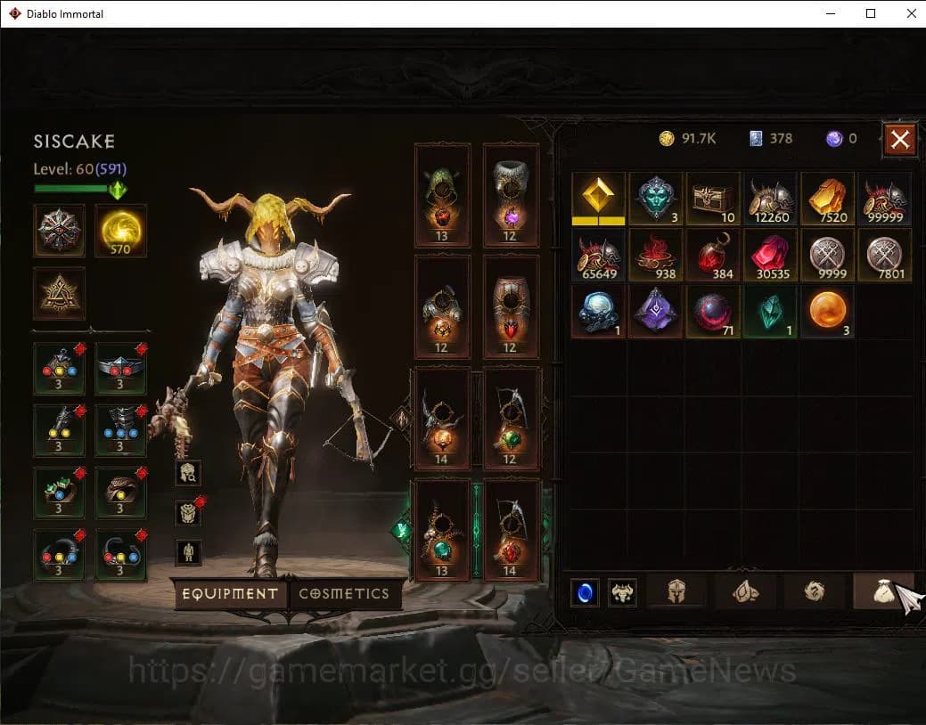 Diablo Immortal Accounts SEA-Vasily|Can,t move server|Lv60(591)|Demon Hunte image 7