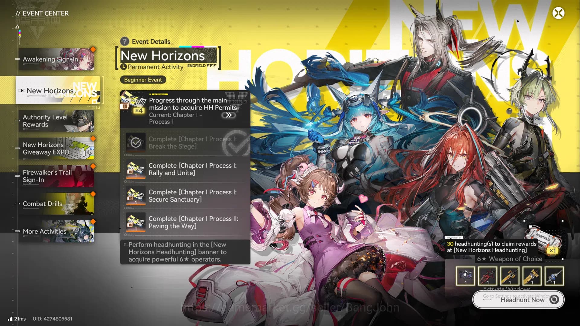 Arknights: Endfield Accounts Starter Fresh |ASIA| New Horizons On | 6-Star Laev image 8