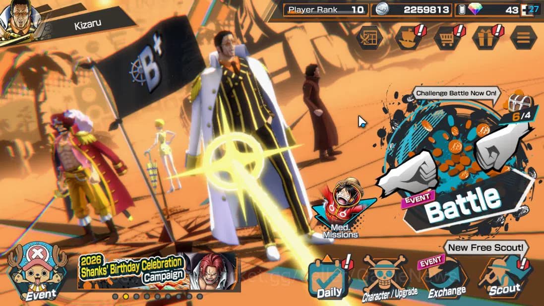 One Piece Bounty Rush Accounts Global| 4 EX| T5E St.Ethanbaron V.Nusjuro,T5E St.J image 1