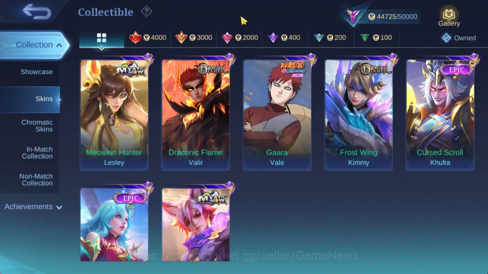 Mobile Legends: Bang Bang Accounts Hero 132|Skin 227|KOF Karina,CC Natalia,Gaara Vale image 12