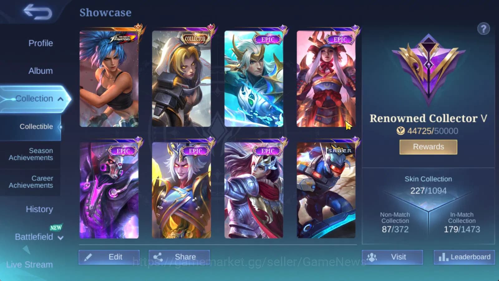 Mobile Legends: Bang Bang Accounts Hero 132|Skin 227|KOF Karina,CC Natalia,Gaara Vale image 19