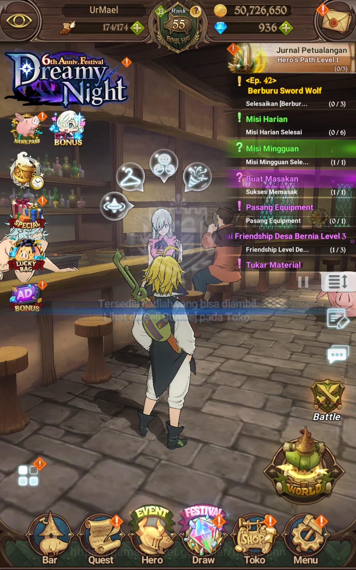 The Seven Deadly Sins: Grand Cross Accounts Global | Starter | DM 926|769K CC|UR Thonar,Nanash image 1