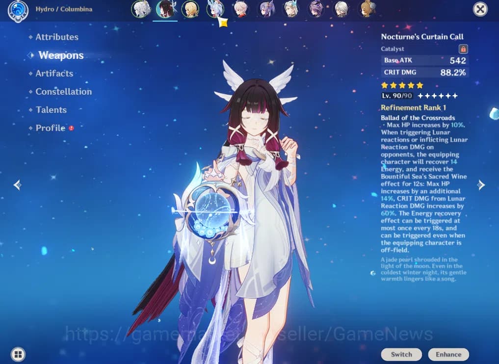 Genshin Impact Accounts ASIA|AR 57|7 Limited+8(*5Weapon)|(Columbina,Neuvil image 3