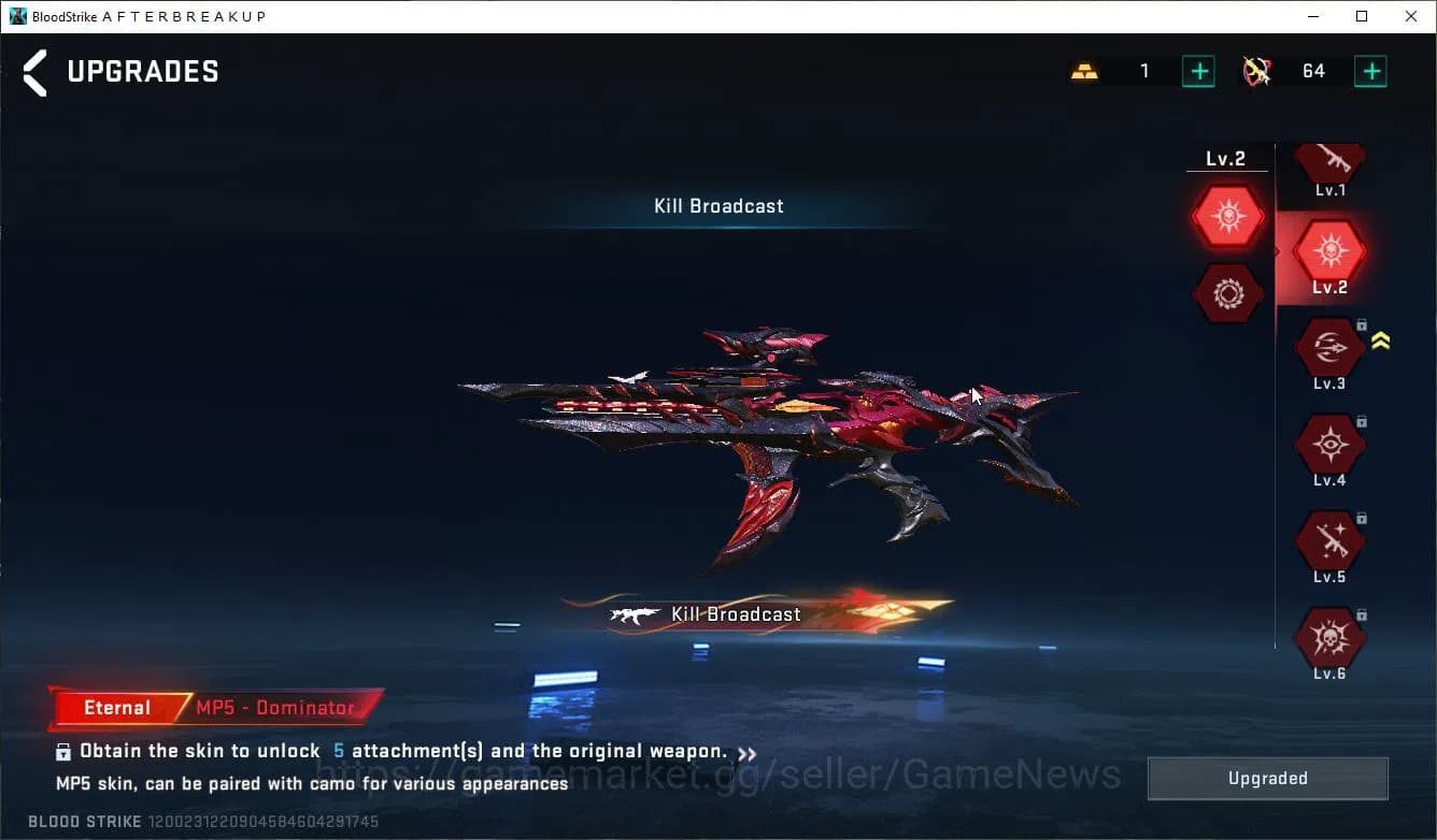 Blood Strike Accounts ASIA|ETERNAL Lv2 MP5-Dominator+ Collab Evangelion image 7