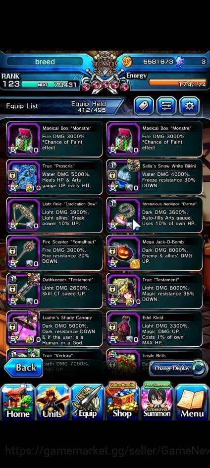 Grand Summoners Accounts Global|Rank 123|23 Ascend+11 TW|[Sayaka,Touma,Momo image 12