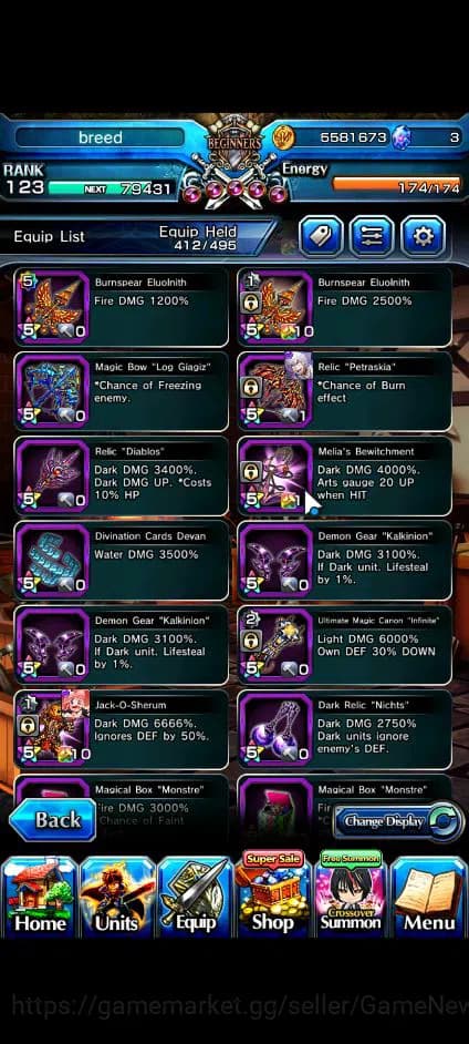 Grand Summoners Accounts Global|Rank 123|23 Ascend+11 TW|[Sayaka,Touma,Momo image 13