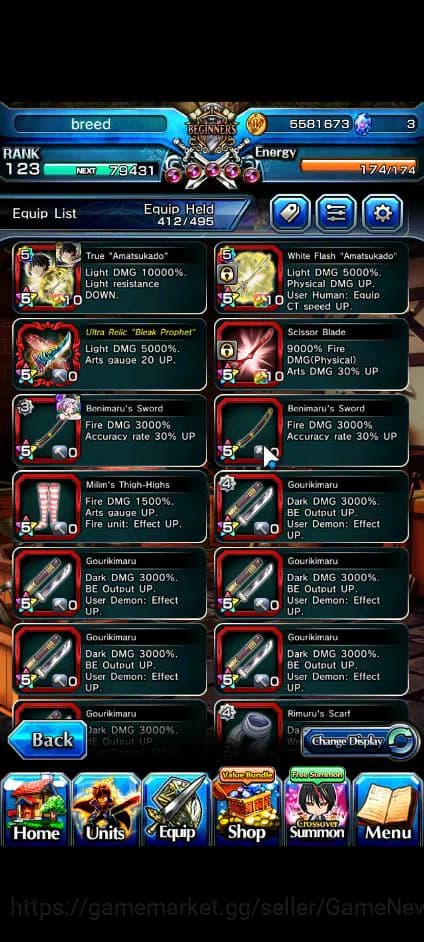 Grand Summoners Accounts Global|Rank 123|23 Ascend+11 TW|[Sayaka,Touma,Momo image 16