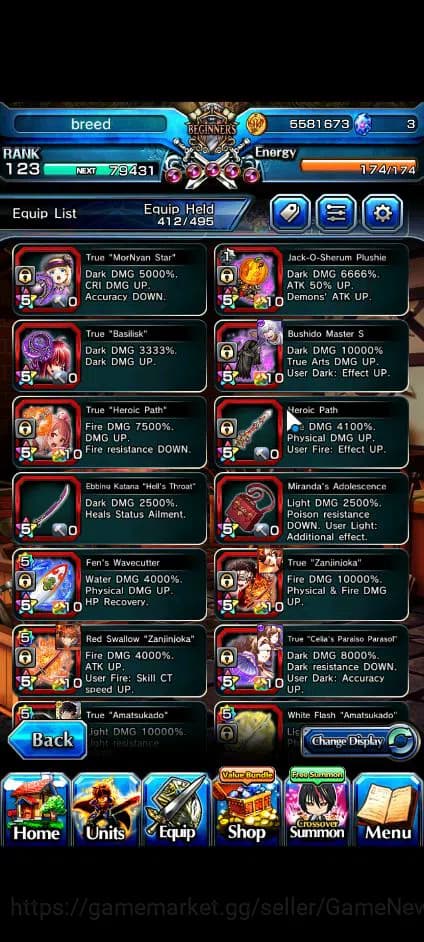 Grand Summoners Accounts Global|Rank 123|23 Ascend+11 TW|[Sayaka,Touma,Momo image 17