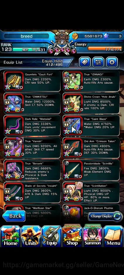 Grand Summoners Accounts Global|Rank 123|23 Ascend+11 TW|[Sayaka,Touma,Momo image 18