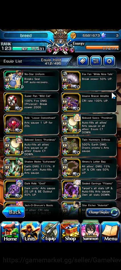 Grand Summoners Accounts Global|Rank 123|23 Ascend+11 TW|[Sayaka,Touma,Momo image 4