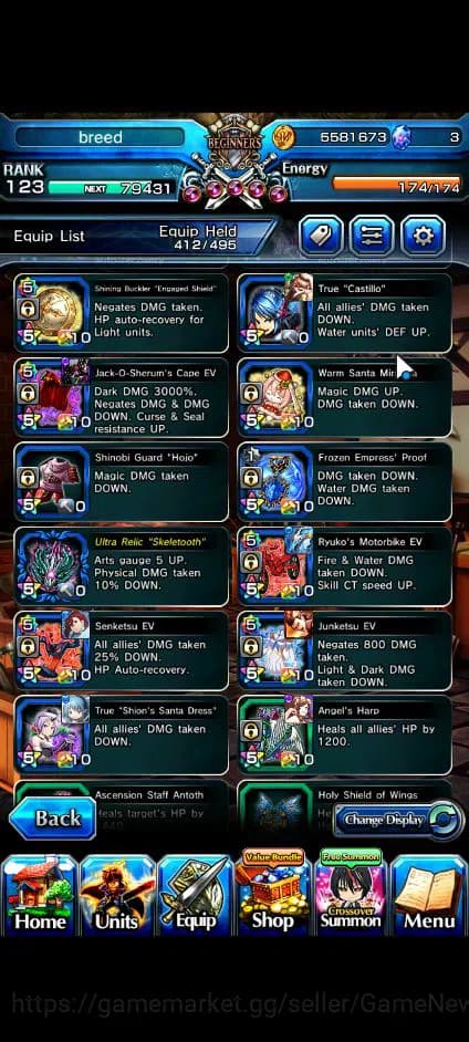 Grand Summoners Accounts Global|Rank 123|23 Ascend+11 TW|[Sayaka,Touma,Momo image 6