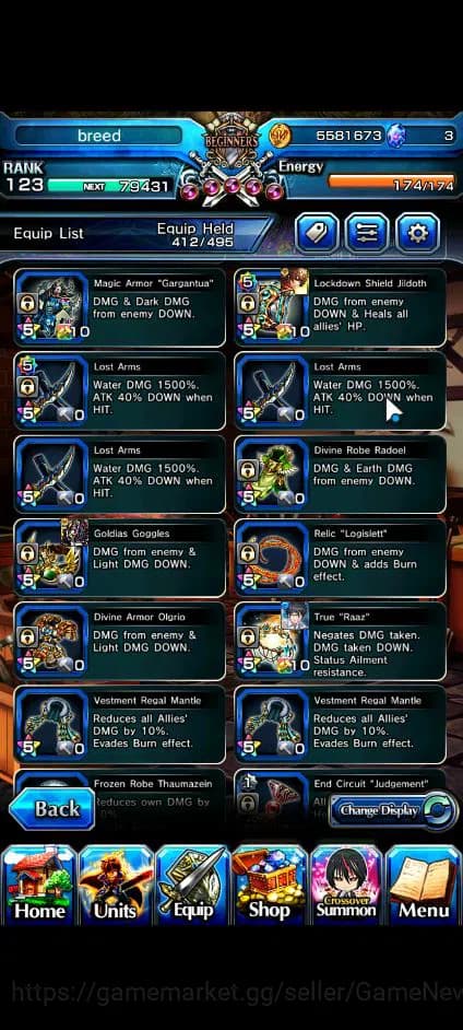 Grand Summoners Accounts Global|Rank 123|23 Ascend+11 TW|[Sayaka,Touma,Momo image 8