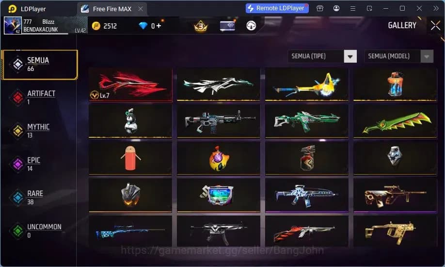 Free Fire Accounts Indonesia | Vault 73 | Gun M1014 Scorpio Shatter L image 3