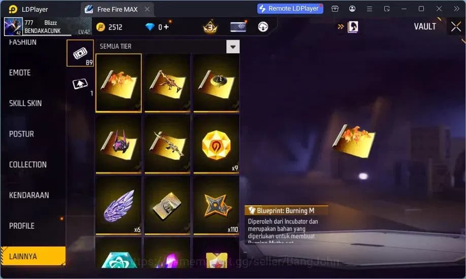 Free Fire Accounts Indonesia | Vault 73 | Gun M1014 Scorpio Shatter L image 6