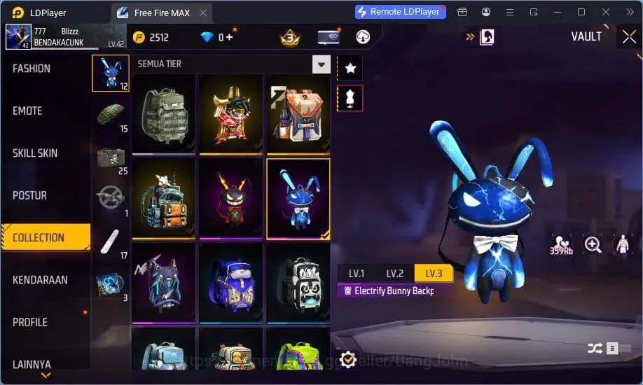 Free Fire Accounts Indonesia | Vault 73 | Gun M1014 Scorpio Shatter L image 9