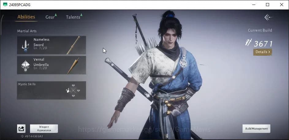 Where Winds Meet Accounts GLOBAL|Lv 5|GS 3671| 1 Harmonic Core |Nameless Swo image 11