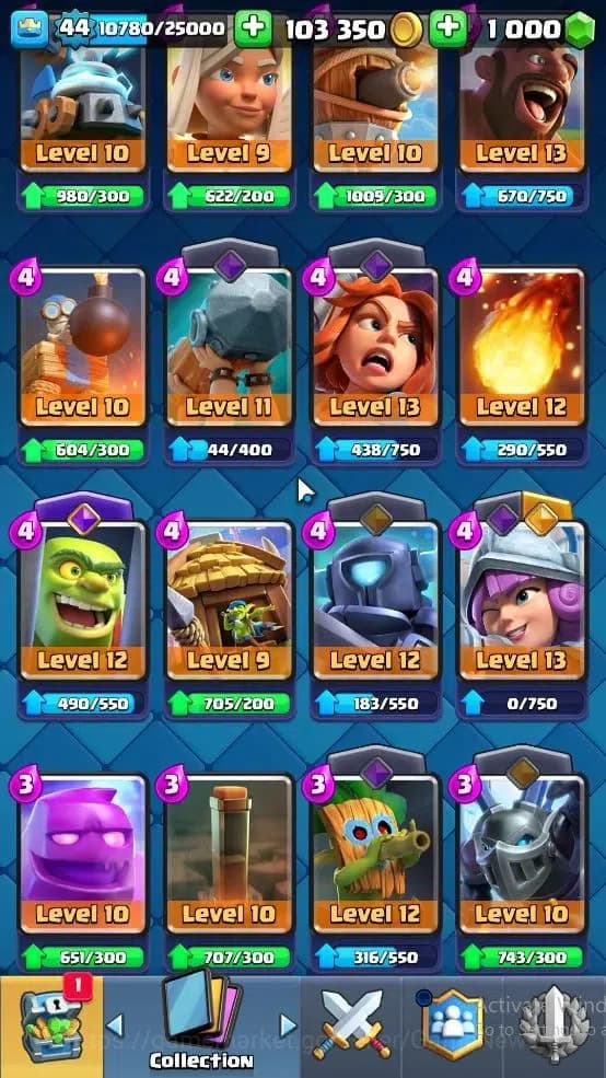 Clash Royale Accounts Lv 44|Trophy 9148|KTL 14|Limited Skin|Card 121|4 H image 10