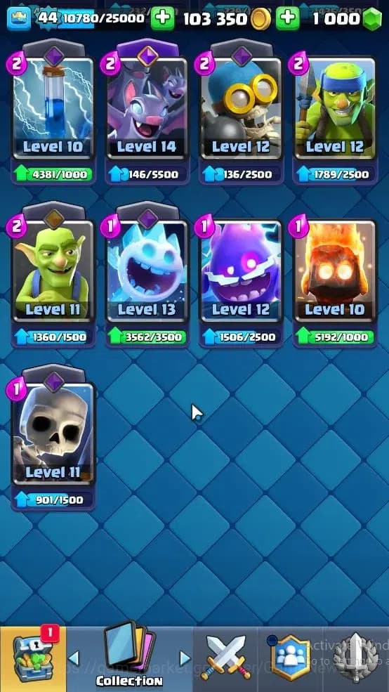 Clash Royale Accounts Lv 44|Trophy 9148|KTL 14|Limited Skin|Card 121|4 H image 13