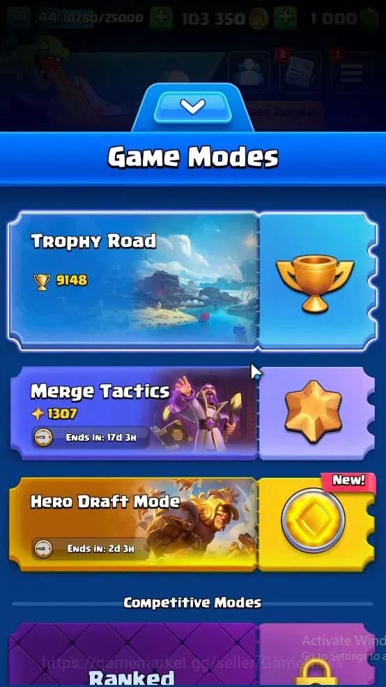 Clash Royale Accounts Lv 44|Trophy 9148|KTL 14|Limited Skin|Card 121|4 H image 2