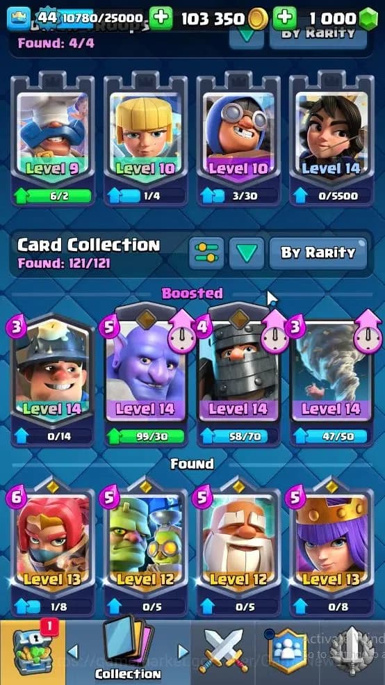 Clash Royale Accounts Lv 44|Trophy 9148|KTL 14|Limited Skin|Card 121|4 H image 5