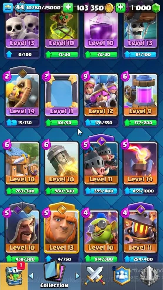 Clash Royale Accounts Lv 44|Trophy 9148|KTL 14|Limited Skin|Card 121|4 H image 9