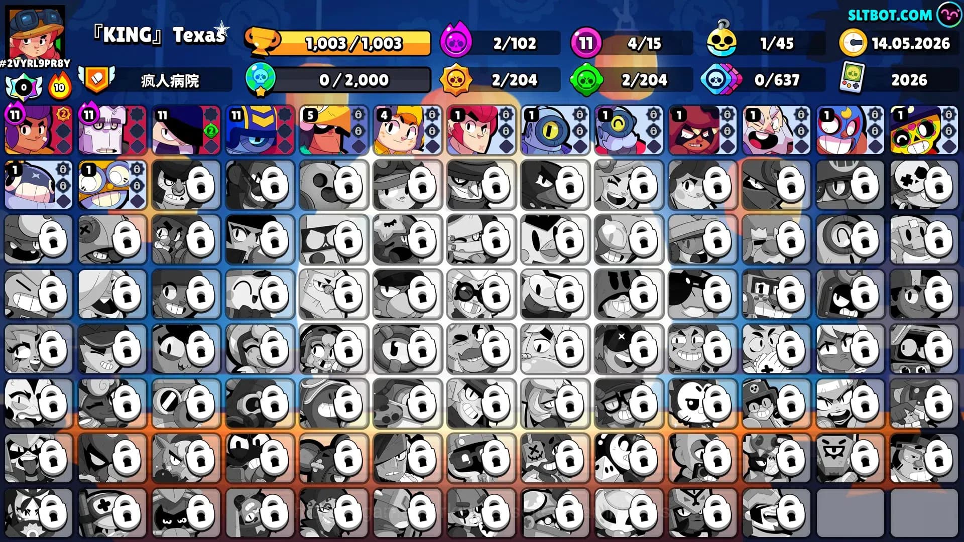 Brawl Stars Accounts 1003 Trophy|15 Brawlers 4 Max Lvl [Edgar,Stu,Frank image 1