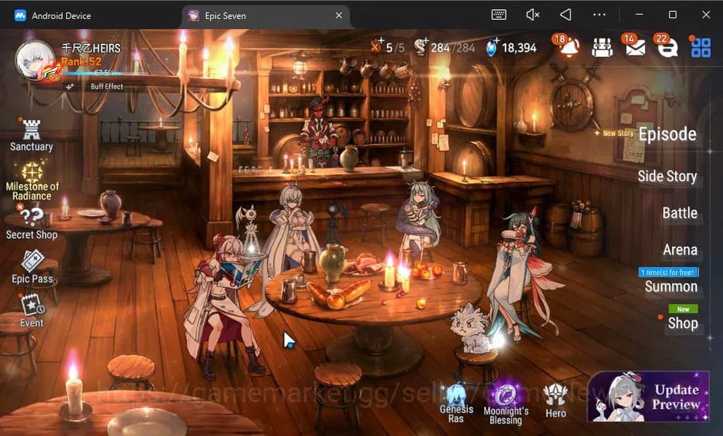 Epic Seven Accounts GLOBAL UNVERIF|New Era|4 ML(TE Kayron, ALaika, RRo image 1