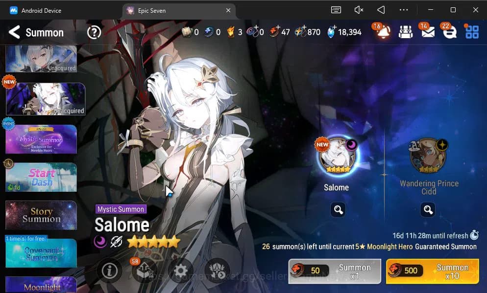 Epic Seven Accounts GLOBAL UNVERIF|New Era|4 ML(TE Kayron, ALaika, RRo image 13