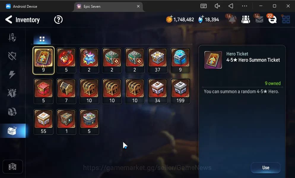 Epic Seven Accounts GLOBAL UNVERIF|New Era|4 ML(TE Kayron, ALaika, RRo image 5