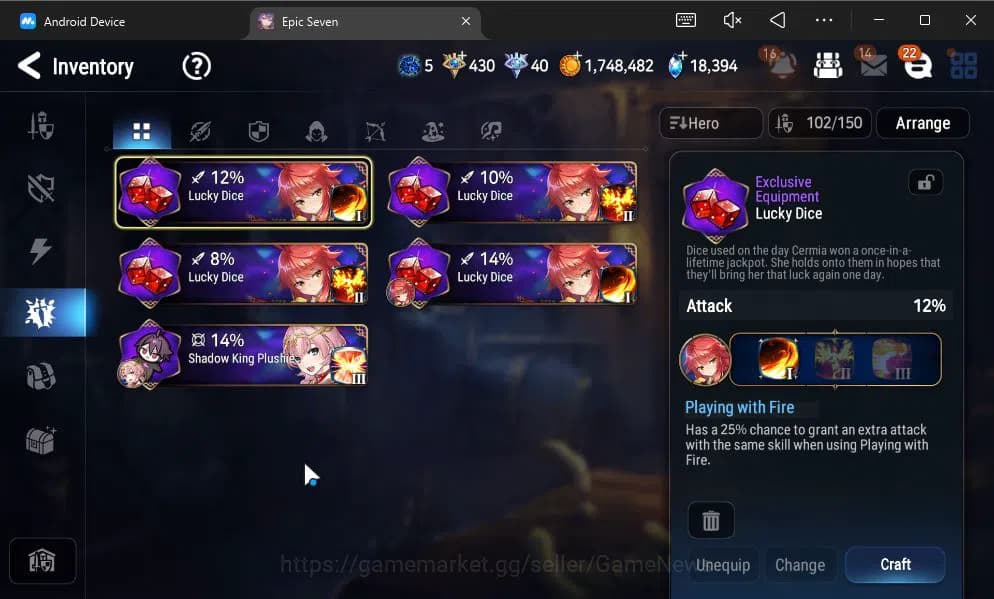 Epic Seven Accounts GLOBAL UNVERIF|New Era|4 ML(TE Kayron, ALaika, RRo image 7