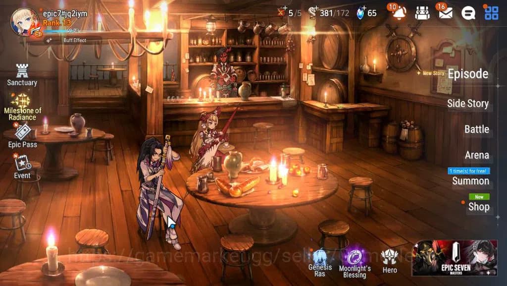 Epic Seven Accounts GLOBAL UNVERIF|New Era|2 ML(Salome, Zio)+Setsuka, image 1