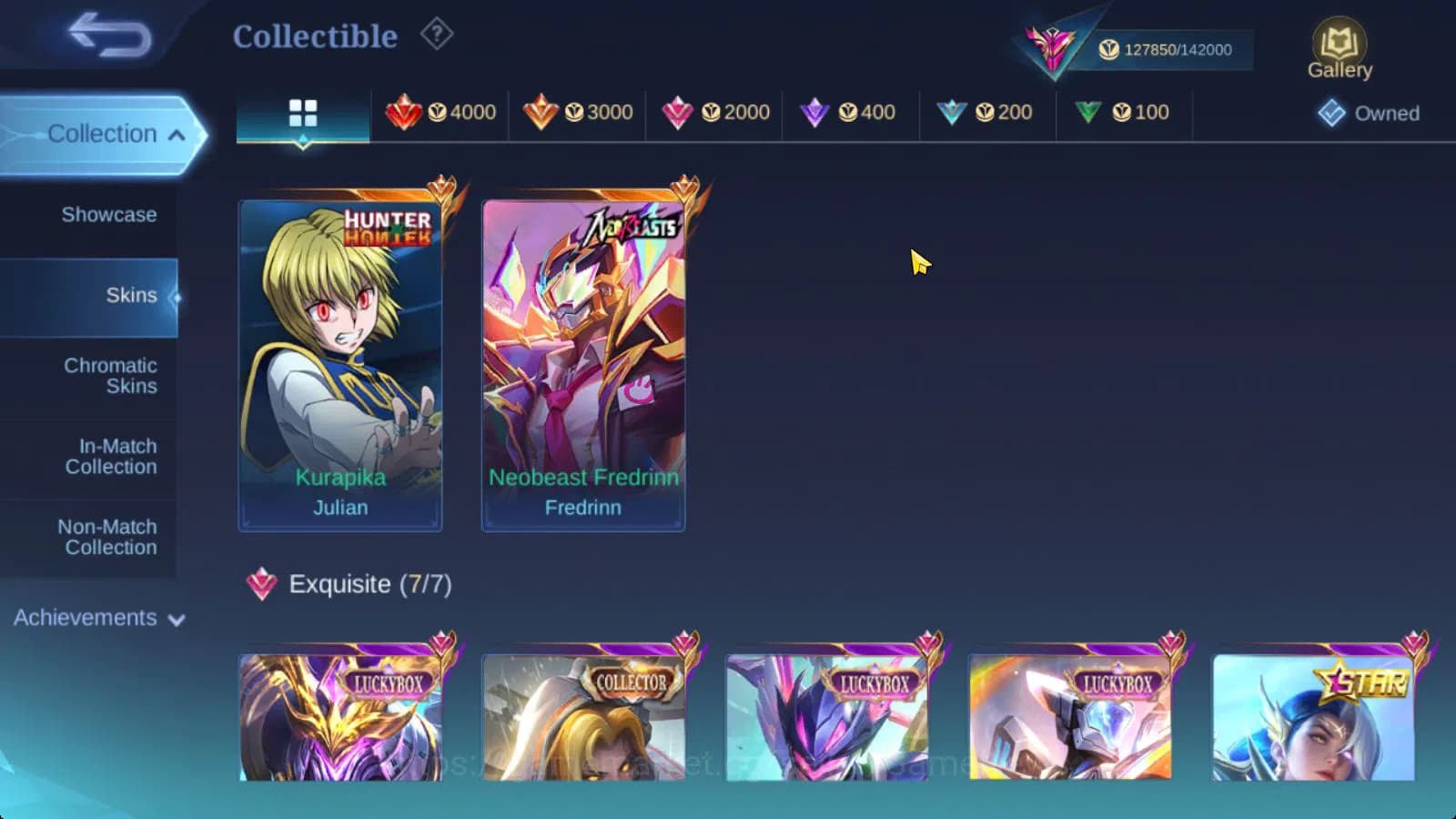 Mobile Legends: Bang Bang Accounts Hero 130|Skin 344|Legend Franco,JJK Xavier,HXH Jul image 11