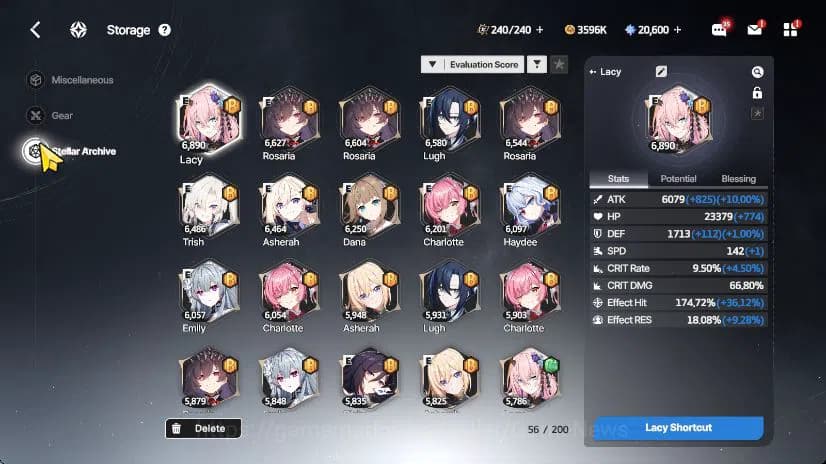 StarSavior Accounts Global|Lv 73|20K Stellagem|29 SSR 6 LB3 [W Asherah image 17