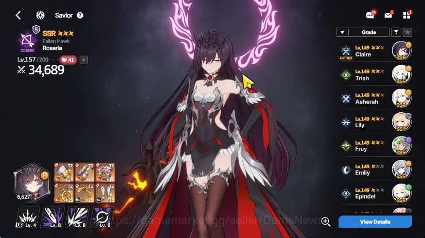 StarSavior Accounts Global|Lv 73|20K Stellagem|29 SSR 6 LB3 [W Asherah image 4