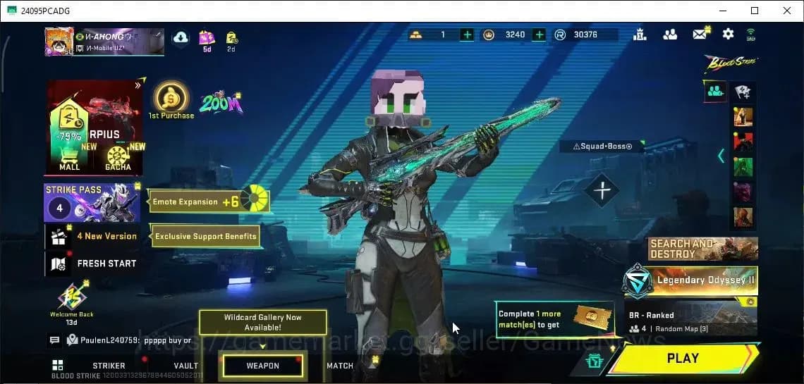 Blood Strike Accounts ASIA|Eternal Kar98k-Nether+Mele Sword-Voidedge|18 image 1